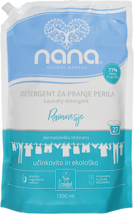 Tekoči detergent za perilo Ravnovesje, polnilo nana