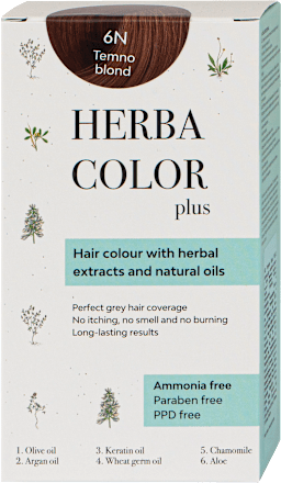 Boja za kosu - 6N tamno plava  HERBA COLOR plus