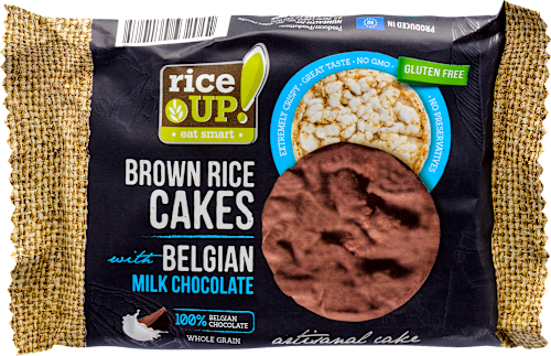 Gluténmentes barnarizs-szelet, tejcsokoládéval Rice Up!