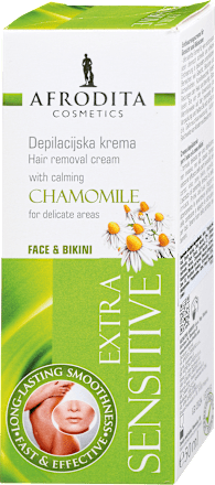 Krema za depilaciju za lice i bikini zonu Extra Sensitive AFRODITA