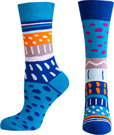 Памучни чорапи с точки, размер 43-46, различни цветове/мотиви happy FOOTtopia