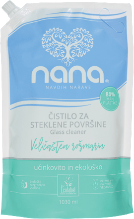 Čistilo za steklo Veličasten rožmarin, polnilo nana