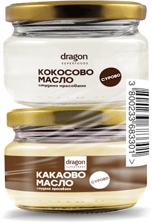 Комплект био какаово масло и кокосово масло Dragon Superfoods