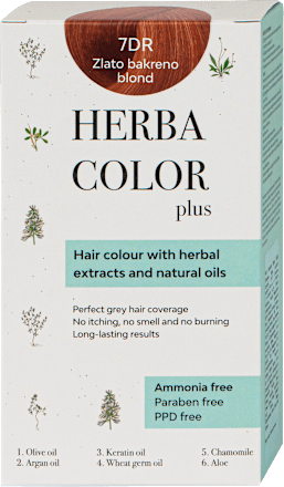 Boja za kosu - 7DR zlatno bakarno plava  HERBA COLOR plus