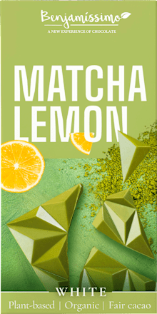 BIO bílá čokoláda Matcha Lemon Benjamissimo