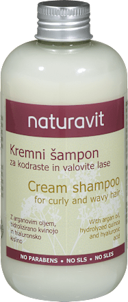 Kremni šampon za kodraste in valovite lase Naturavit