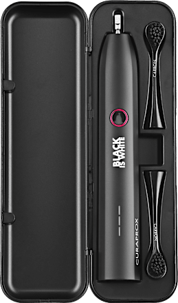 Sonična zobna ščetka Hydrosonic Black Is White + DARILO: 2 nastavka Carbon CURAPROX