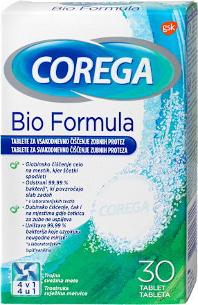 Bio Formula tablete za svakodnevno čišćenje zubnih proteza COREGA