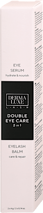 Izdelek za nego trepalnic in oči Double Eye Care z balzamom za nego trepalnic in anti-age serumom za nanos okoli oči Derma-Luxe Cosmetics