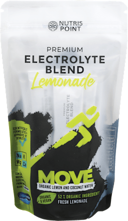 Mešanica elektrolitov v prahu MOVE Organic Lemon & Coconut Water NUTRISPOINT