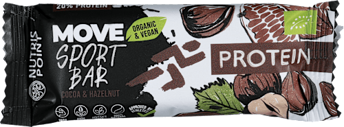 Bio beljakovinska ploščica MOVE Cocoa & Hazelnuts NUTRISPOINT