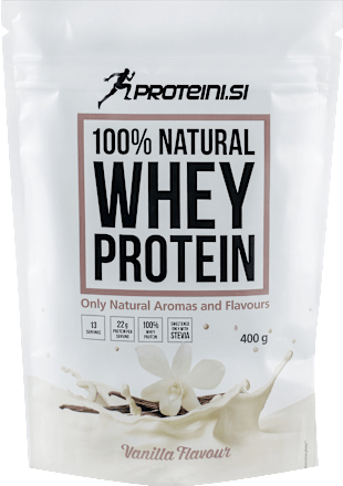 100% NATURAL WHEY PROTEIN - Vanila sa zaslađivačem steviol proteini.si