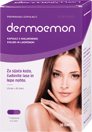 Kapsule s hialuronsko kislino in likopenom Dermoemon enemon