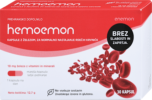 Prehransko dopolnilo z železom Hemoemon enemon