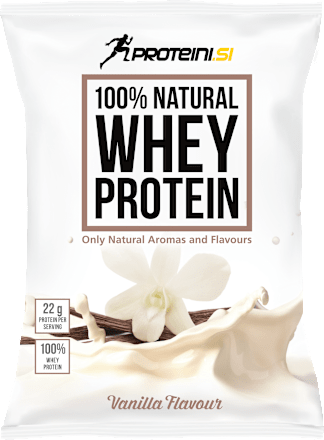 100% Natural Whey Protein u prahu - vanilija proteini.si