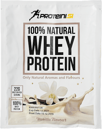 100% Natural Whey Protein u prahu - vanilija proteini.si