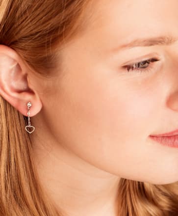 Hipoalergene naušnice drop heart DR. BIJU