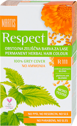 Boja za kosu – R111 srebrno platinasto plava Respect