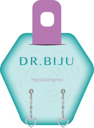 Hipoalergene naušnice drop heart DR. BIJU