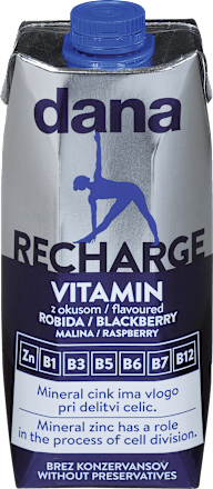 Pijača Recharge Vitamin z okusom robide in maline DANA