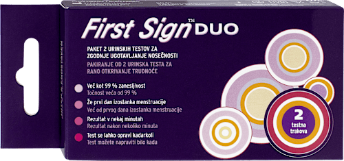 First Sign urinski test za rano otkrivanje trudnoće First Sign