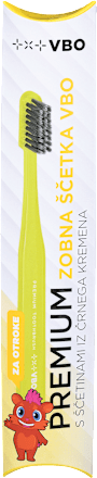 Otroška zobna ščetka PREMIUM, rumena VBO