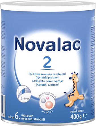Prijelazna mliječna formula 2 za bebe od 6+ mj. Novalac