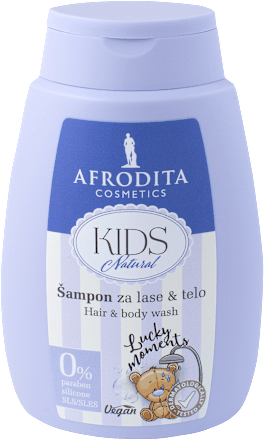 KIDS Natural dečiji šampon za kosu i telo - plavi AFRODITA