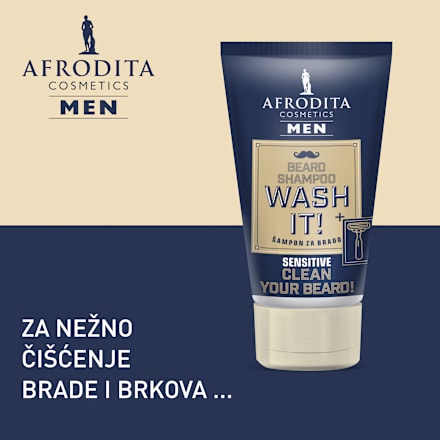MEN  WASH IT! šampon za bradu SENSITIVE AFRODITA