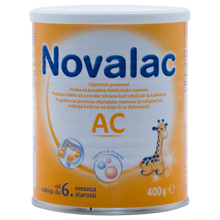 Početno mleko za odojčad sa kolikama AC, od rođenja do 6. meseca Novalac