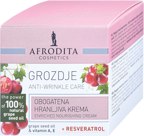 Obogatena hranljiva krema Grapes Anti-wrinkle Care AFRODITA