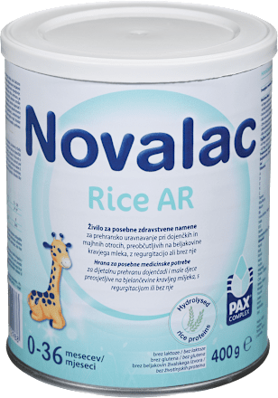 Živilo za posebne prehranske namene Rice AR, 0-36 m Novalac