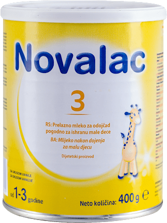 Prelazno mleko za odojčad pogodno za ishranu male dece 3, od 1-3 godine  Novalac