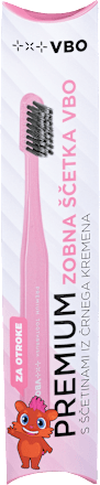 Otroška zobna ščetka PREMIUM, roza VBO