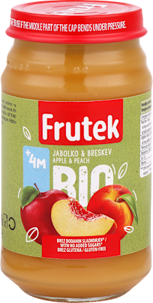 Bio voćna kašica od jabuke i breskve, 4+mj. Frutek