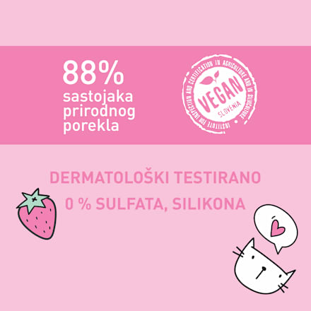 CANDY GIRL dečiji šampon za kosu i telo - sa sitnim šljokicama AFRODITA