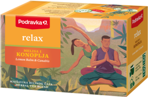 Čaj relax – melisa i konoplja, 20 vrećica PODRAVKA