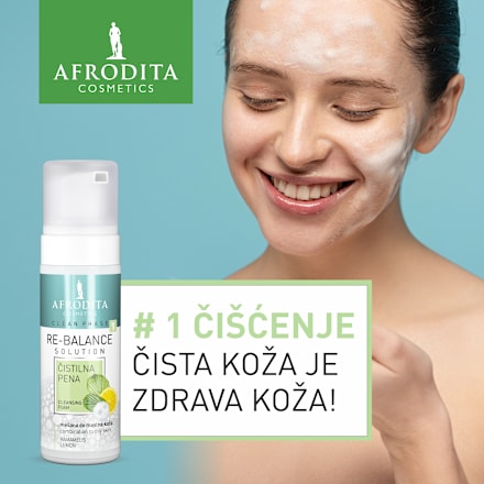 CLEAN PHASE 1 RE-BALANCE pena za čišćenje lica AFRODITA