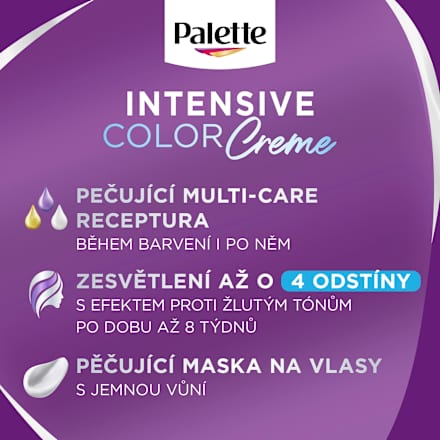 barva na vlasy 10-2 Zvlášť popelavě plavý  Palette INTENSIVE COLOR CREME