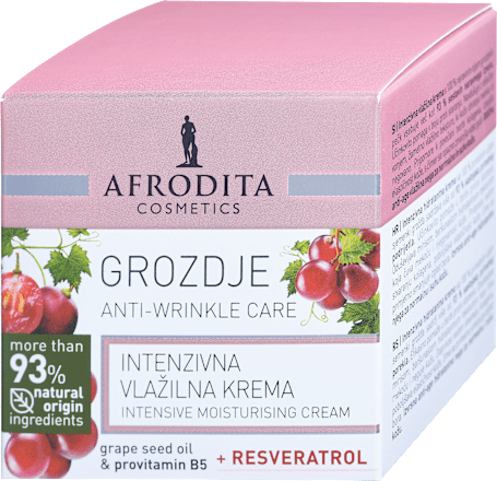 Intenzivna vlažilna krema Grapes Anti-wrinkle Care AFRODITA