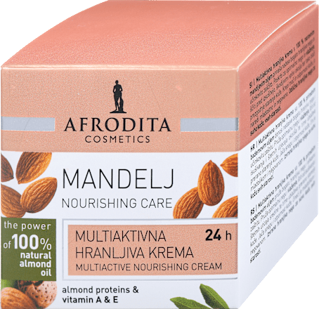 24h MULTIAKTIVNA HRANLJIVA KREMA za  lice - badem AFRODITA