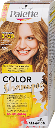 Tartós hajszínező, középszőke 321 (8.0) Palette COLOR Shampoo