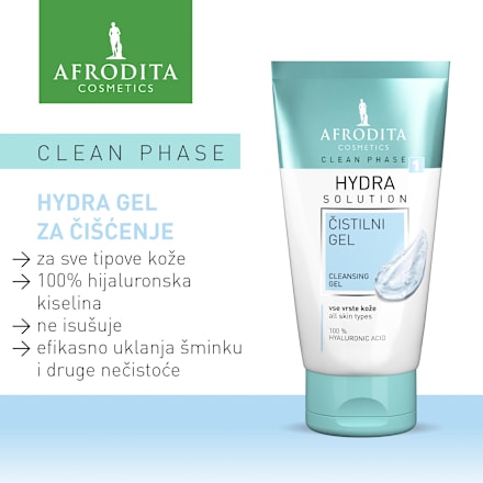 CLEAN PHASE 1, HYDRA SOLUTION gel za čišćenje lica AFRODITA