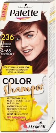 Tartós hajszínező, gesztenye 4-68 (236) Palette COLOR Shampoo