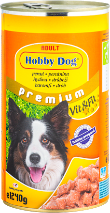 Premium konzerva za pse – perad Hobby Dog
