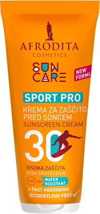 Krema za zaščito pred soncem Sun Care Sport Pro, ZF 30 AFRODITA