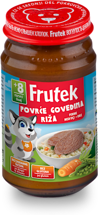 Kašica s povrćem, govedinom i rižom, 8+ mj. Frutek