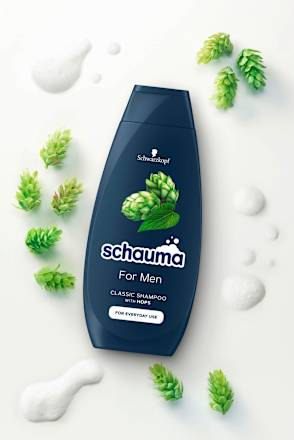 šampon pro muže s chmelovým extraktem  schauma