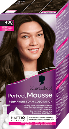 barva na vlasy Ledové espresso 400 Schwarzkopf Perfect Mousse