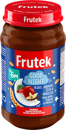 Good Night mliječna kašica od jabuke i žitnih pahuljica od vanilije, 6+mj. Frutek